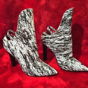 Vintage by Jeffrey Campbell Ankle Booties-White and Black